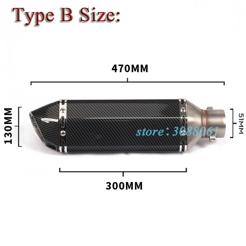 570 мм 470 мм мотоцикл выхлопной Escape модифицированный универсальный глушитель DB Killer для CBR500 Ninja 300 R6 ATV Dirt Bike TMAX 530 NVX155