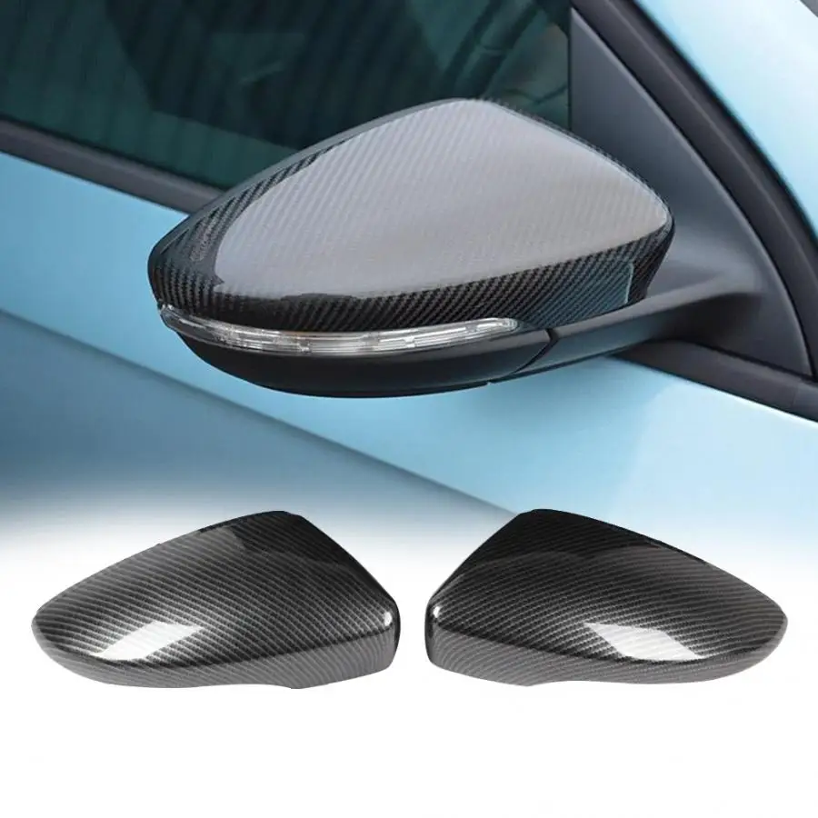 

2pcs Carbon Fiber Style Rearview Mirror Cover Trim Fit For Beetle CC Eos 3C8857537 3C8857538 auto mirror NEW