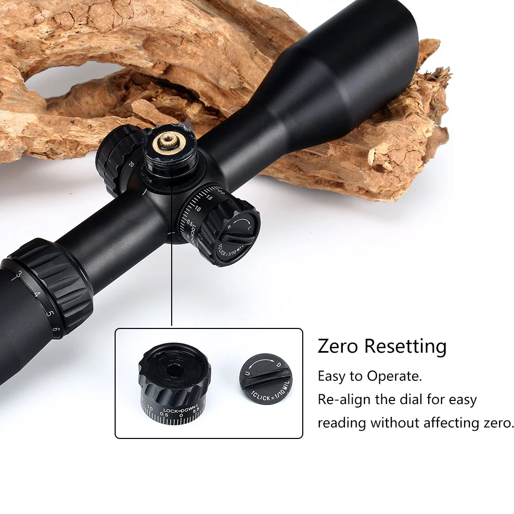 Retículo Iluminado Rifle Scope Caça Riflescope Paralaxe Lado Tático Óptica Vista