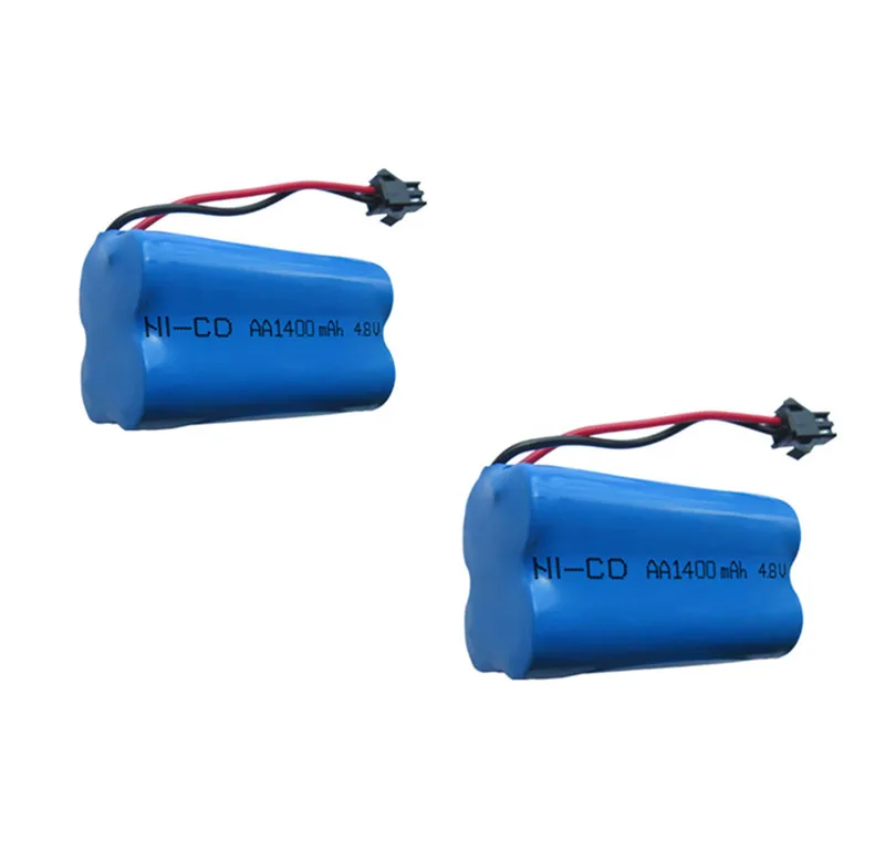 

2pcs 4.8v 1400mah ni-cd battery NICD aa 4.8v rechargeable battery pack 1.2v 1500mah batteries not nimh for cars 4.8v RC boat toy