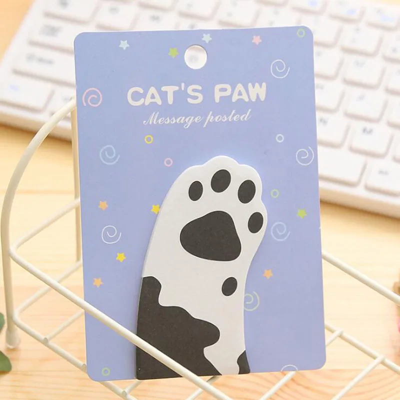 Милая кошачья лапа план бумажный Набор стикеров для заметок Adhesivas Kawaii Наклейки офисные принадлежности Корея канцтовары страница Стикеры с флагами вкладки