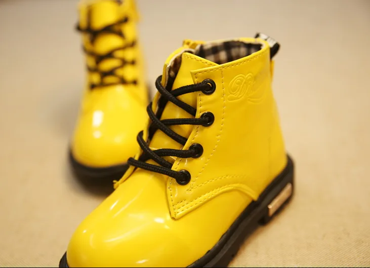 Новые детские ботинки осенне-зимние водонепроницаемые ботинки на шнуровке г. Детская обувь ботинки для мальчиков и девочек детская обувь от 1 до 12 лет j34