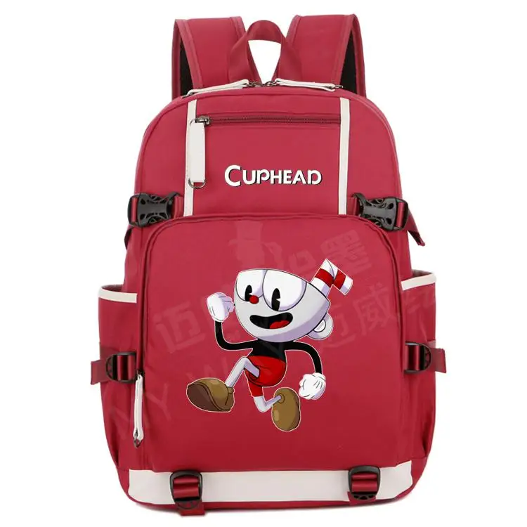 Паровой игры окружающие Cuphead Кубок главы рюкзак сумка мужской и женский младших школьников сумка Школьный - Цвет: 7