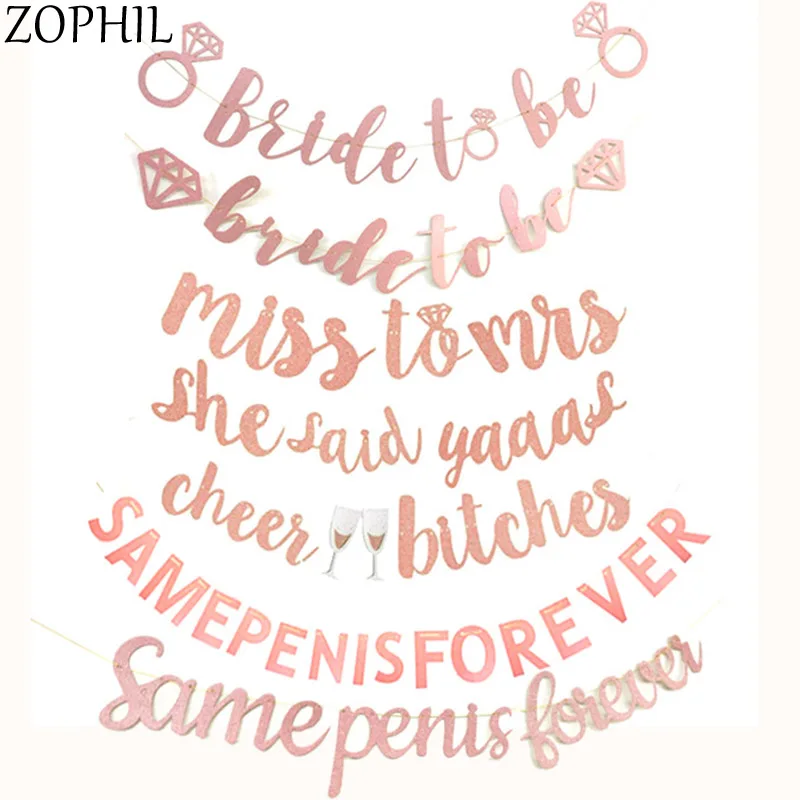 Shiny Rose Gold Bride to be Glitter DIY Banner Hanging Garland Wedding Decoration Hen Party Bachelorette party Bachelor Boda Shiny Rose Gold Bride to be Glitter DIY Banner Hanging Garland Wedding Decoration Hen Party Bachelorette party Bachelor Boda