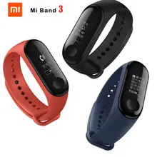 Xiaomi Mi Band 3 умный Браслет 0,7" OLED сенсорный экран 5ATM плавание отклонение-вызов Пульс время сердечного ритма
