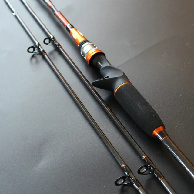 

2.1M Carbon Casting rod Spinning Lure 2 Tips 4-12lb 145g Test M/MH Action Spinning Fishing Rods
