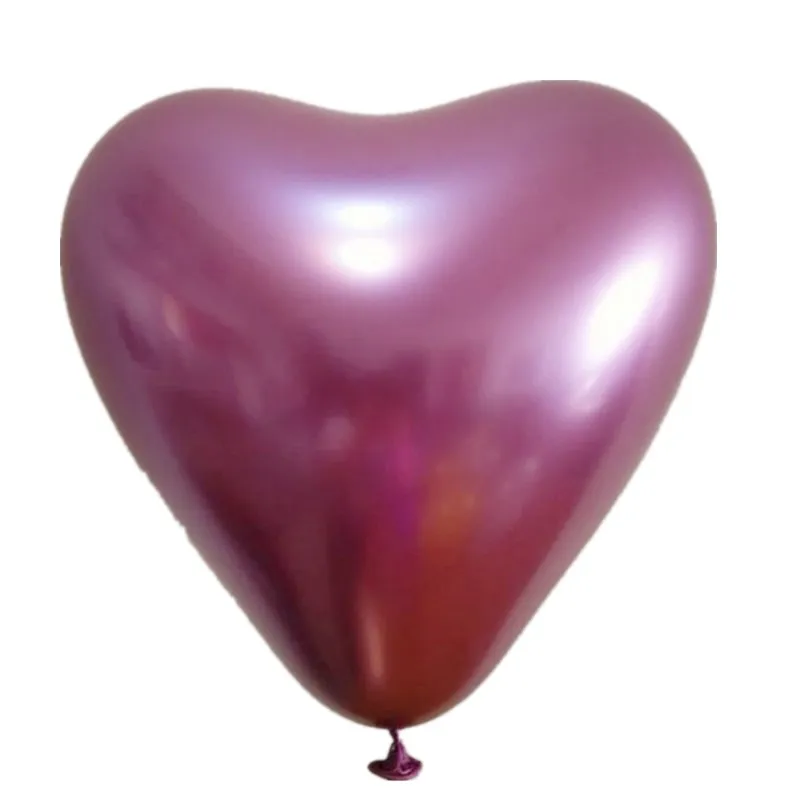 12 P 12 дюймов сердце из блестящего металла латексные воздушные шары для дня рождения воздушный шар День Святого Валентина Свадебная вечеринка воздушный шарик воздушный шар цвета металлик