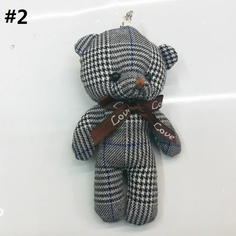 12cm cloth grid bear 8