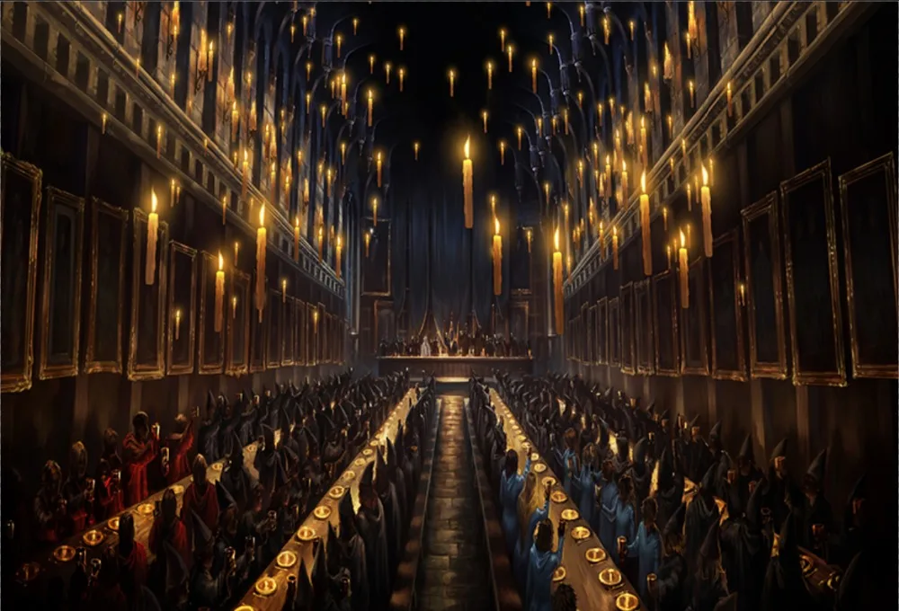 

Colorwonder Harry Potter Movie Scene Photo Background Ancient Church with Magic Candles and People Backdrop for Photo Booth