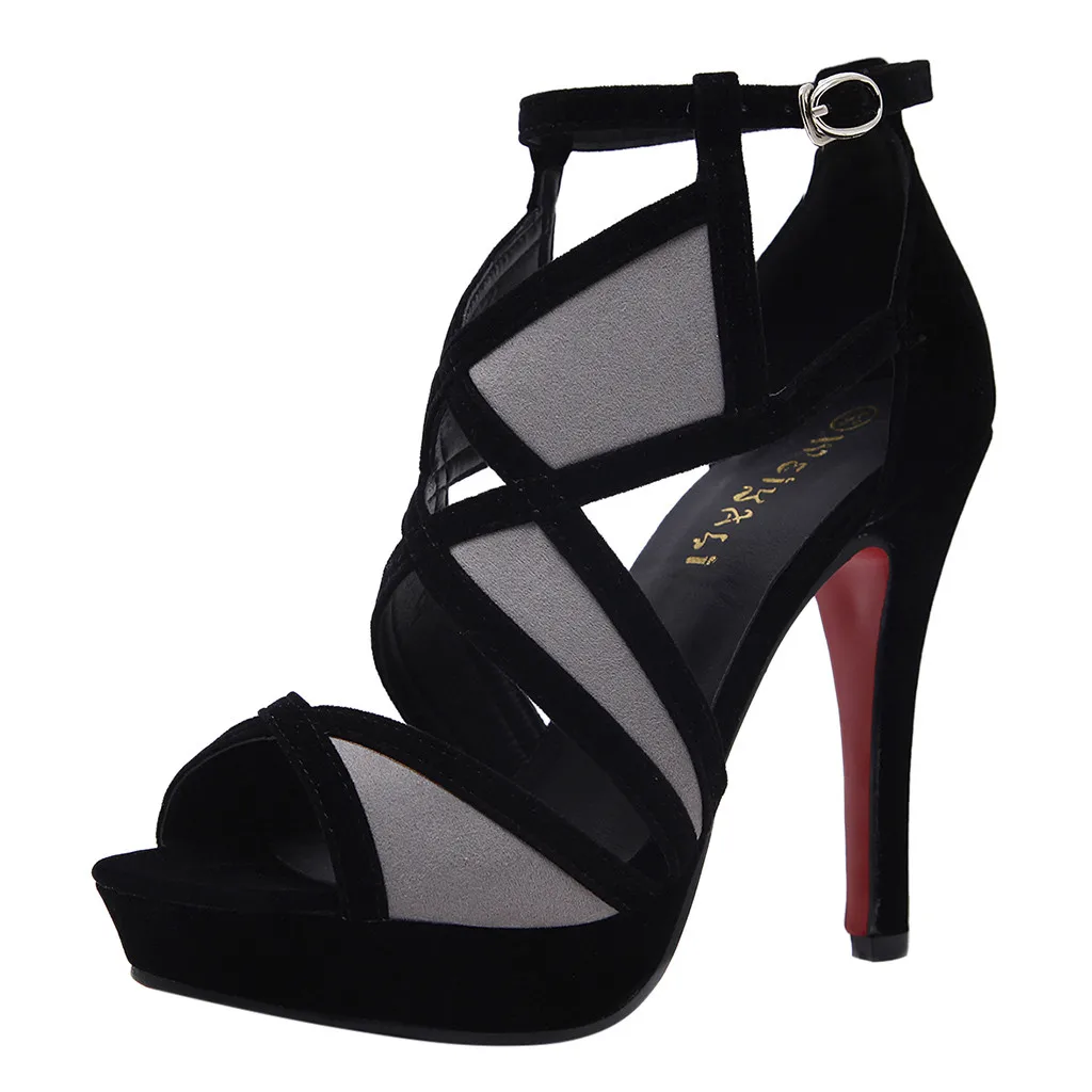 

SAGACE 2019 Summer Women's Fashion Peep Toe Platforms Thin Heel Ladies Party Shoes High Heels Shoes Casual Classics Shoes Ja17