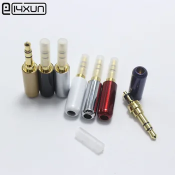 

4PCS 3.5 mm Audio Plug with Protective Case 3 Pole Gold Plated Adapter for DIY Stereo Headset for Repair Samsung MP3 Earphone
