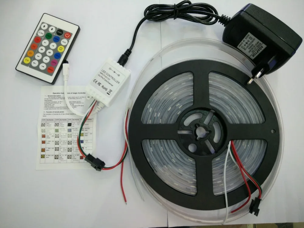 5V светодиодный Пиксельная лента dream color magic color WS2812B 5050 RGB Светодиодная лента 30 60 72 144 светодиодный/м индивидуальный адресуемый + управление +