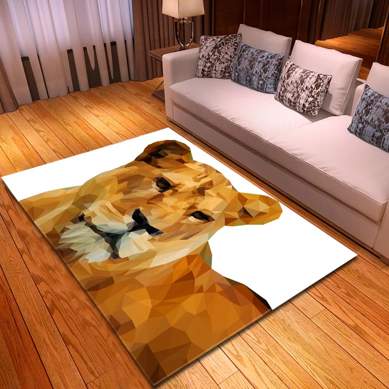 

eagle tiger lion animal pattern Soft Flannel 3D Printed Area Rugs Anti-slip Large Rug Carpet for Living Room Decor