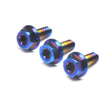 

2pcs M5 titanium alloy bolts six lobe hex head screw flange head bolt dazzle colour screws