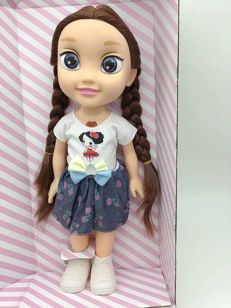 

2018 Fashion Realistic Silicone Baby 33cm Doll Vinyl Singing Lifelike Baby Girl gift dolls toys
