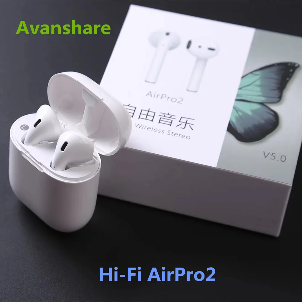

Avanshare New AIRPRO2 5.0 mini Bluetooth Headset stereo Earbuds Air Pods Wireless Earphone Earbuds for Iphone Apple 6/7/8/PLUS