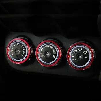 

BBQ@FUKA 3Pcs A/C Air Condition Adjustment Button Knob Cover Trim Ring Sticker Fit for Mitsubishi ASX 2013-2015