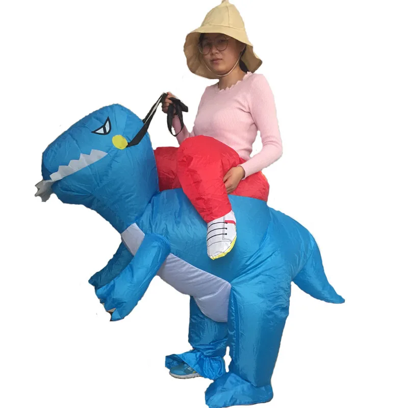 Inflatable Dinosaur Costume halloween Horse Dinosaur Motor Fancy Dress Unisex Costumes (2)