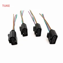 TUKE Qty4 Engine Ignition Coil Plug Connect Wiring Harness For VW Beetle Eos Jetta Passat Rabbit Touareg 1J0973724 1J0 973 724