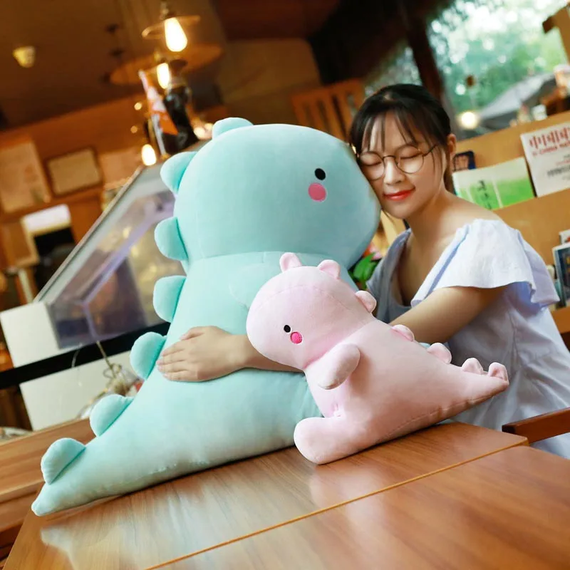 30cm-60cm Plush Dinosaur Toys Cute Cartoon Large Size Dinosaur Pillow Stuffed Animal Soft Doll Kids Toy Birthday Gift dinosaur lotion bottle animal pump dispenser cartoon refillable shampoo press soap abs empty container travel toiletries