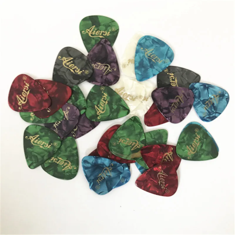 

Aiersi brand Color Guitar Picks Wholesale Celluloid Material Ukulele Bass Guitar Accessories