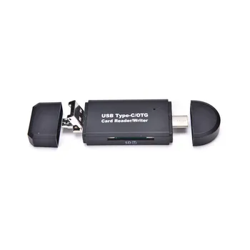 

2017 HOT 3 in 1 Micro Type-C USB OTG to USB 2.0 Adapter SD/Micro SD Card Reader standard USB