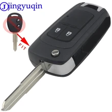 jingyuqin 2 Buttons Modified Flid Folding Car Blank Key Remote Case Fob Cover Styling For Chevrolet Aveo Flip Key Shell