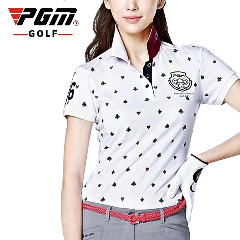 Новое поступление, тонкие футболки для гольфа, женские футболки поло с коротким рукавом, высокое качество, Женская дышащая Спортивная одежда для тренировок AA60447