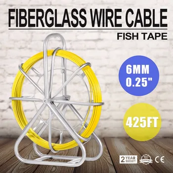 

6MM x 425' FISH TAPE FIBERGLASS WIRE CABLE PULLING WIRE PULLING TOOL RODDER