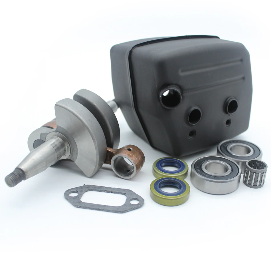 Crankshaft Crank Bearing Oil Seal Exhaust Muffler Gasket Kit For