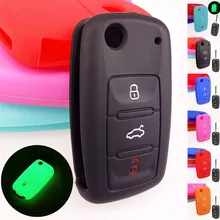 3 кнопки, пригодный для VW SEAT SKODA POLO PASSAT B5 Гольф 4 5 6 Jetta CC GTI Tiguan Bora EOS BEETLE силиконовый чехол для ключей дистанционного FOB чехол