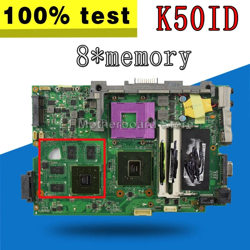 

K50ID Motherboard 512M 4Memory For ASUS K50I K50ID K40ID X50DI K50IE X5DI Laptop motherboard K50ID Mainboard K50ID Motherboard