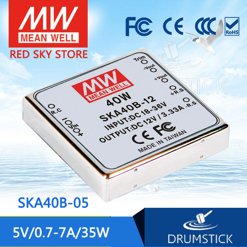 

MEAN WELL SKA40B-05 5V 7A meanwell SKA40 5V 35W DC-DC Regulated Single Output Converter