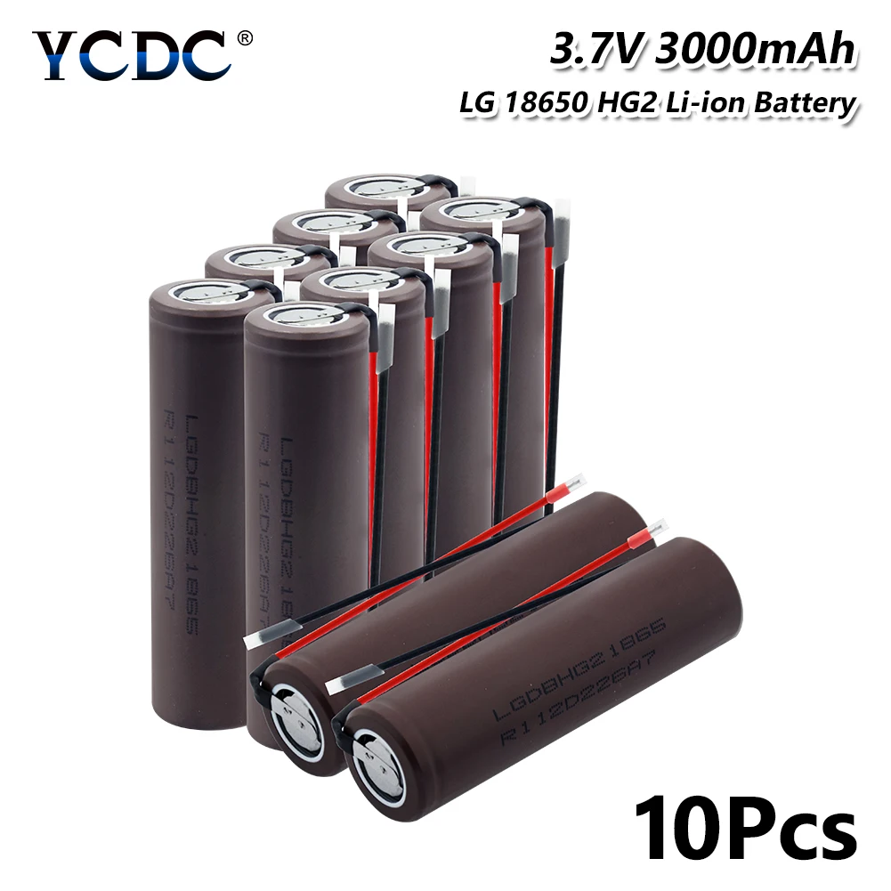 

3000mAh LG HG2 18650 lithium battery high emission NCR 18650 battery 3.7V 3400MAHNCR18650B lithium ion rechargeable battery