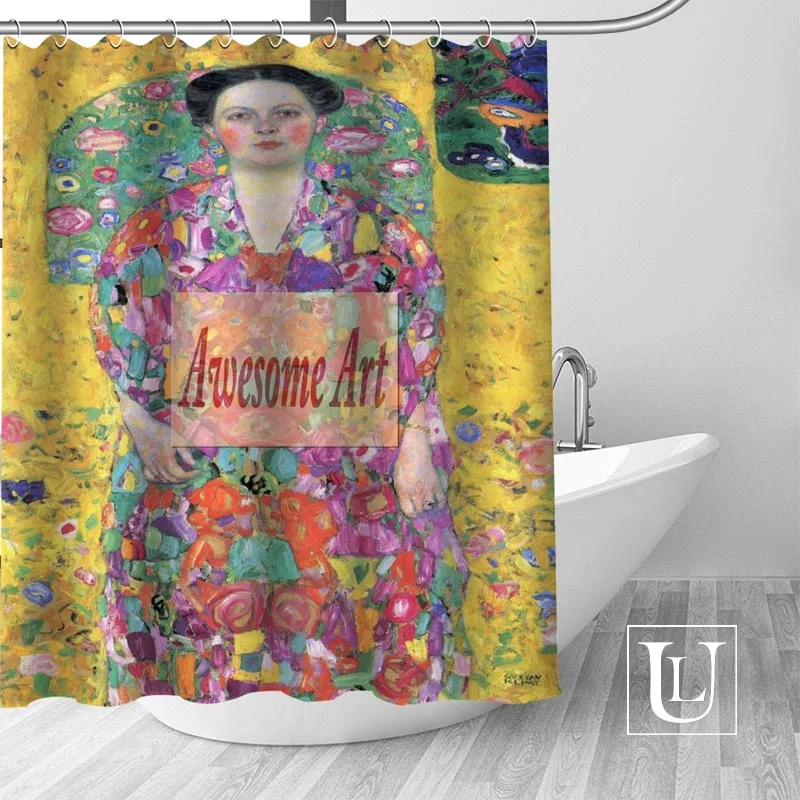 Большая распродажа заказ Климт Gustav занавеска с крючками для ванны водонепроницаемый из полиэстера ткань - Цвет: 7