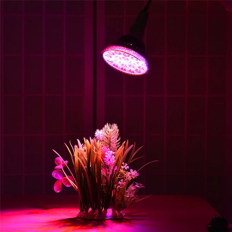 Huanjunshi 1 шт. 48 светодиодов растет E27 AC85-265V Алюминий полный спектр комнатное растение лампы для растений гидропоники Системы завод Свет