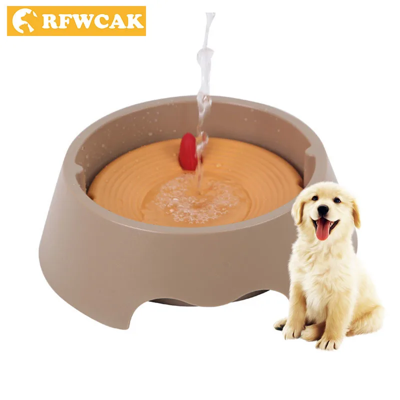 

RFWCAK New 600ML Dog Water Bowl Not Wet Mouth Floating Drinking Bowls Cats Eco-friendly Plastic Water Feeders Bowls Pet Supplies