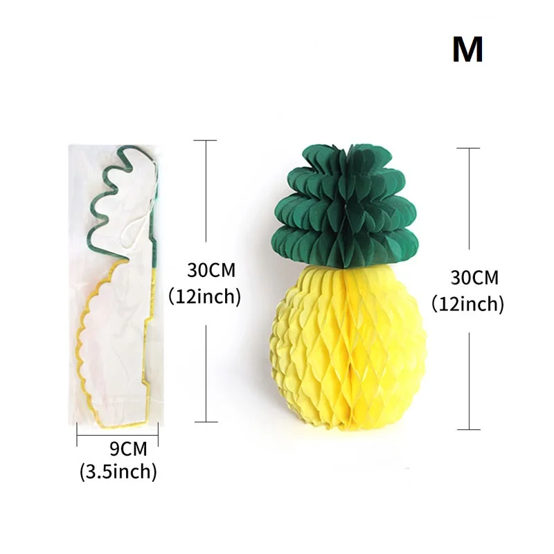 Гавайский Ананасовый бумажный фонарь сотовой шар детский фон в стиле душа художественное оформление стены день рождения праздничный свадебный сувенир