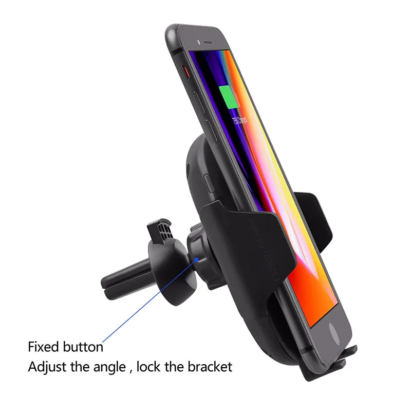 Hyvarwey автоматическое автомобильное Быстрое беспроводное зарядное устройство Держатель для смартфона крепление на вентиляционное отверстие для зарядки телефона планшет ПК Автомобильная Колыбель 10 Вт iPhone 8 X