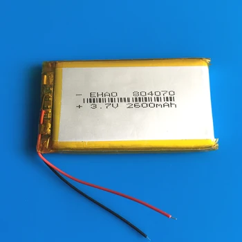 

804070 3.7V 2600mAh lipo polymer lithium Rechargeable battery cells for GPS DVD power bank Tablet PC PAD PDA Laptop camera PSP