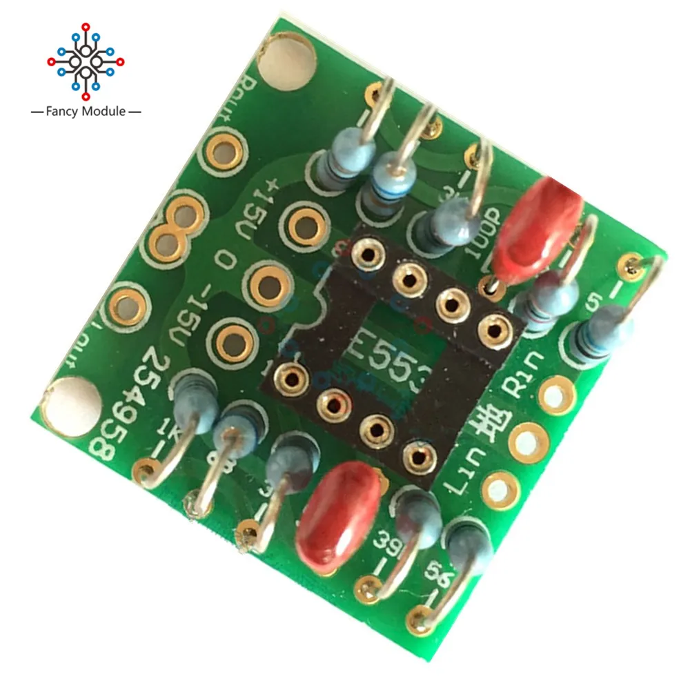 Двойной OP Amp плата предусилителя DC усиления PCB для NE5532 OPA2134 OPA2604 AD826