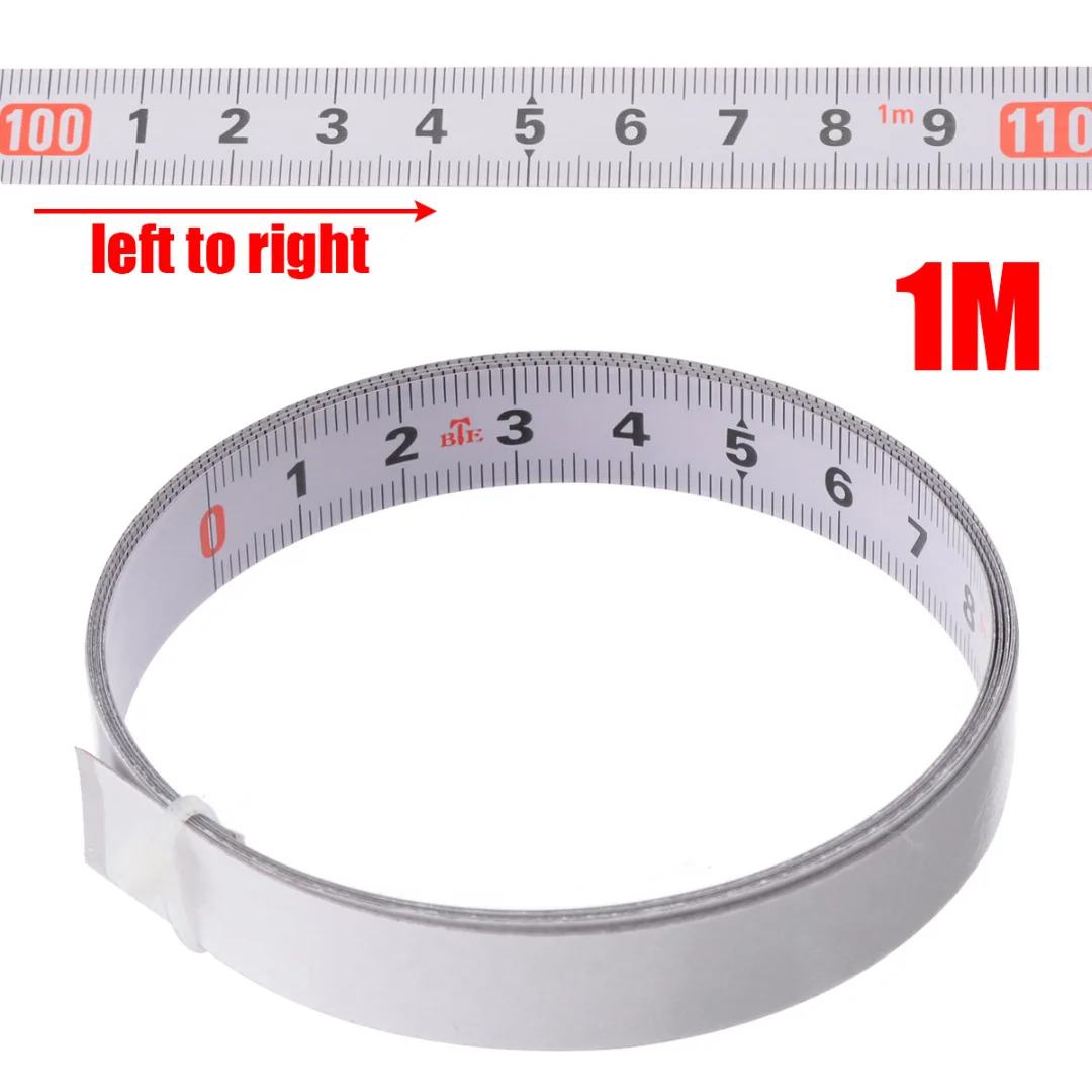 Mayitr Self Adhesive Miter Saw Track Tape Measure Tools 1/2/3/5M Metric Steel Ruler Measuring Tape Gauging