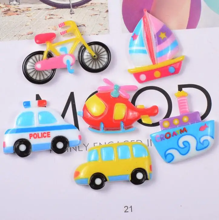 

Resin Transportation Decoration Crafts Flatback Cabochon Embellishments For Scrapbooking Kawaii Cute Diy Accessories