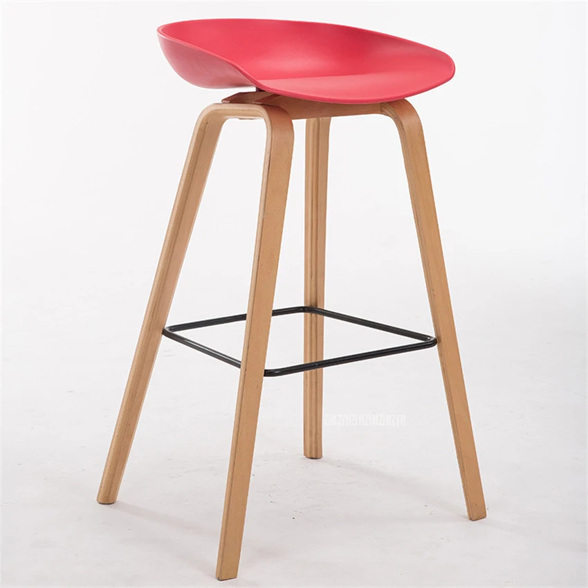 2 предмета в комплекте минималистский современный цельно деревянный барный стул с ABS счетчик барный стул Северной ветра модные креативные популярные фурнитура стул 65/75 см