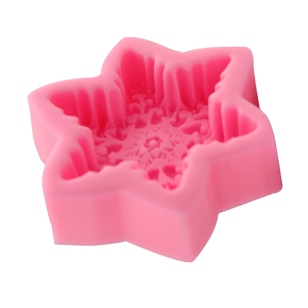 Snowflake Silicone Molds Kitchen Mold Food Shaping Moulds Fondant Soap Clay Modeling Tools