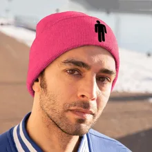 Мужские и женские вязаные шапочки зимние, шапки для женщин Billie Eilish вязаная шапка голова хип хоп шерстяная шапка с фабрики