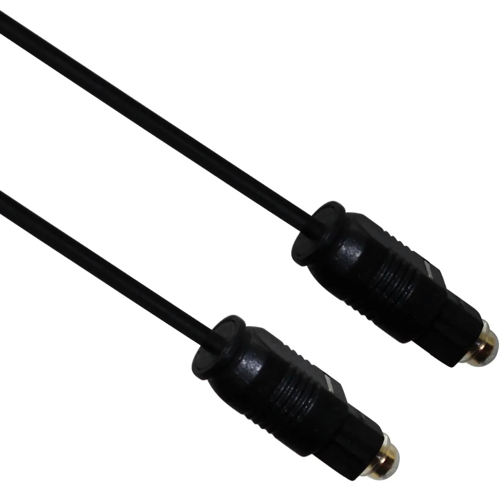 Cables de Audio digitales de fibra óptica, Cable de conexión Spdif Toslink, negro, 2,2mm de diámetro, 1 metro, 2 metros opcional