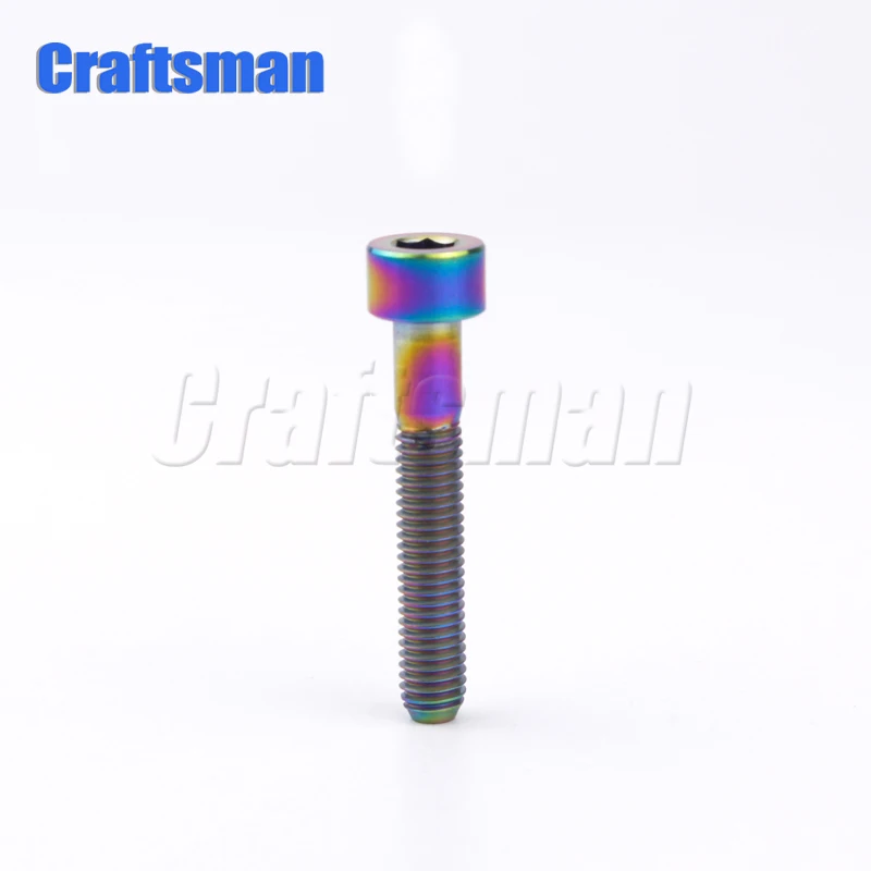 Титановый болт Craftsman M5 x 10, 12, 16, 18, 20, 25, 30, 35, 40, 45, 50, 60 мм, шестигранный ключ, клеймо головка, болт Ti, винт для руля велосипеда, подседельный штырь