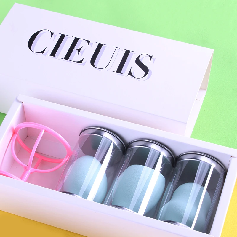 

Sponge Set for Makeup Cosmetics Make up Puff Blender Holder Storage Hydrophilic Zero Wasted Powder Silicone Sponge Puf Spon 2019