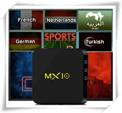 MX10 Smart ТВ Box Android 8,1 с 1 год французский арабский Великобритании Бельгии Нидерланды Польша США Германия Канада IP ТВ VOD телеприставке